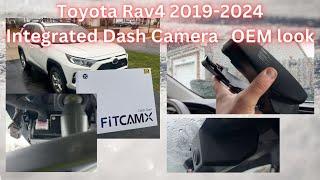 Toyota Rav4 2019-2024: Fitcamx 4K resolution Integrated dashcam OEM design.