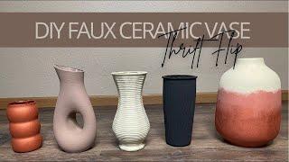DIY FAUX CERAMIC VASES | THRIFT FLIP