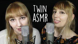 TWIN ASMR CLOSE BREATHY WHISPER (REPEATING + ACCENTS)