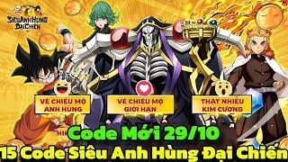 Siêu Anh Hùng Đại Chiến - 15 Giftcode Siêu Anh Hùng Đại Chiến & Code Mới 29/10 SAH ĐC