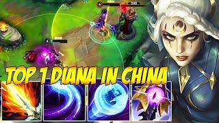 TOP 1 DIANA IN CHINA WILD RIFT - DIANA MID IS INSANE