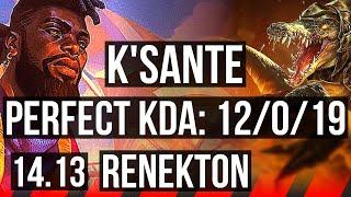 K'SANTE vs RENEKTON (TOP) | 12/0/19, 48k DMG, Legendary | EUW Master | 14.13