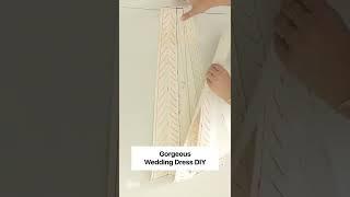 Making a beautiful wedding dress DIY #corsetacademy #sew #sewing #diy #shorts