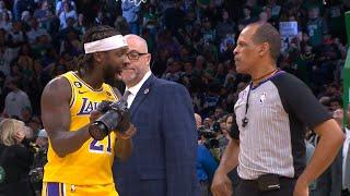 Patrick Beverley took a camera out to show the ref LeBron got fouled and gets tech 