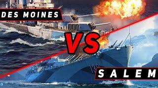 КРЕЙСЕР SALEM VS DES MOINES! ЧТО ОКАЖЕТСЯ СИЛЬНЕЕ? МИР КОРАБЛЕЙ/WORLD OF WARSHIPS