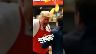 Fast Food Fight! Trump Throws Punches Inside McDonald's#funny #ai #shorts #viral #comedy #trump