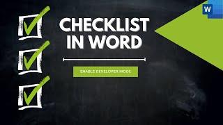 Creating Checklists in Microsoft Word