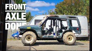 NISSAN AXLE in Land Rover DISCOVERY SWAP! $100 Disco V2.0 Gets a Patrol AXLE, and 36s!