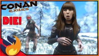 I GOT JUMPSCARED BY A 3 SKULL BOSS - Snownan Challenge | Conan Exiles | EP5