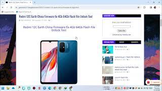 Redmi 12C Earth China Firmware fix 4Gb 64Gb Flash File Unlock Tool