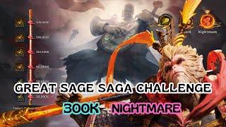 Watcher Of Realms| Nightmare 300k in the Great Sage Saga challenge |F2P Day 529