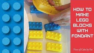 How to make Lego blocks with fondant by Piece of Cake by Ilse