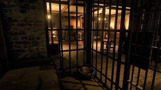 Wild West Prison Ambience - Rain,Thunder,Crackling Fire Sounds - 2 Hours