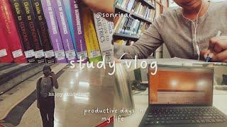 Study Vlog| Productive college days, studying for internals, study with me