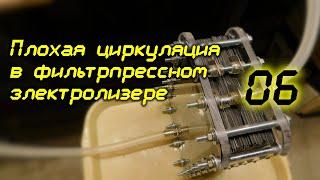 Плохая циркуляция в фильтрпрессном электролизере. 06