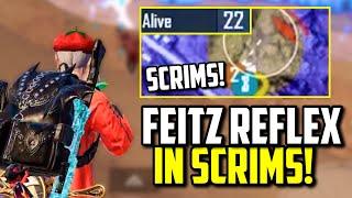 FEITZ PLAYS SCRIMS AND SHOWS INSANE REFLEX’S!! | PUBG Mobile