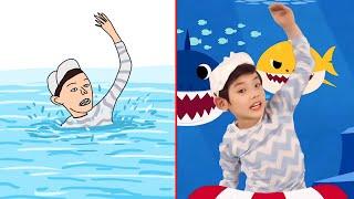 Baby Shark Dance Funny Drawing Meme  | #babyshark Most Viewed Video | Animal Songs