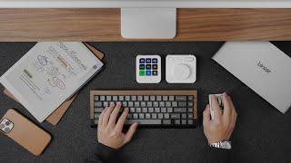 Best Desk Setup Tech // Walnut Keyboard, MX Creative Console, Retro Decor!