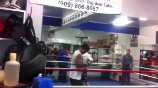 Issa Akberbayev and Gennady Golovkin training Big Bear