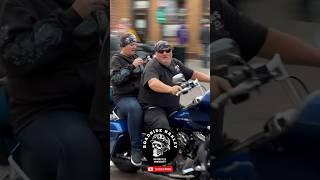 Man And Wife With Harley Davidson Road Glide On The Road