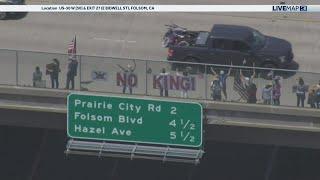 'No Kings' protest | View over Folsom