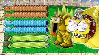 Gatling Pea Vs Snow Pea Vs Repeater Vs Giga Gargantuar Vs Dr Zomboss Plants vs Zombies Battlez