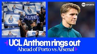  The Champions League anthem rings out at Estádio do Dragão ahead of Porto vs Arsenal