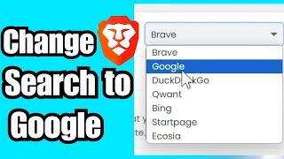 How To Change Brave Search Engine To Google Search In 2024