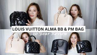 LOUIS VUITTON ALMA BB & PM Bags | 10 Year Review | What Fits | Do I Recommend | Watch Before You Buy