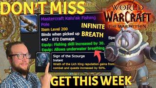 FASTEST way to Get INFINITE Breath in DELVES with Mastercraft Kalu'ak Fishing Pole World of Warcraft