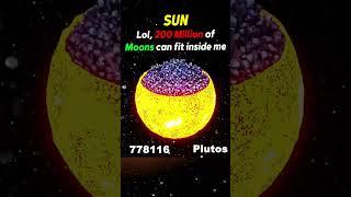 ️ Sun vs Earth vs Pluto