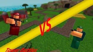 ROBLOX:soldier vs mercenary tower battles /РОБЛОКС:автоматчик против калашиста товер батлс!!!!