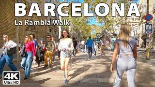 Barcelona | La Rambla & Mercat de la Boqueria | 4K UHD Virtual Walking Tour, Spain