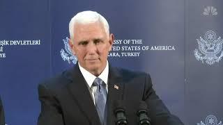 Mike Pence Touts Cease-Fire Plan (Syria Military Operation, Turkey)