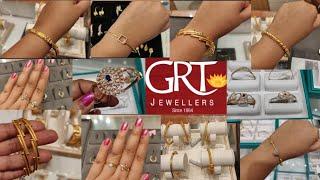 GRT Jewellery Collection || Gold Bangles, Bracelets Design & Diamond Rings with Weight & Price🪙