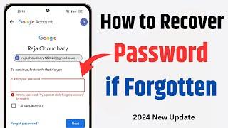 How to Reset or Recover Gmail Account Password if Forgotten 2024