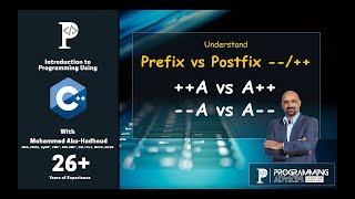 Lesson #22 -  Postfix vs Prefix : ++A vs A++ , --A vs A--