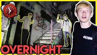 OVERNIGHT AT ABANDONED WAREHOUSE (scary) | 24 Hour Challenge