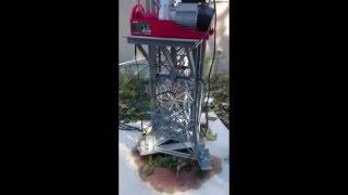 Electric hoist conversion on crank-up tower