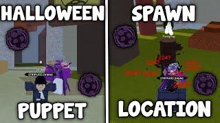 Puppet Platinum Halloween Spawn Location + Showcase ( Shindo Life Roblox )