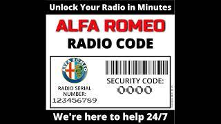 Unlocking Car Radio Code ALFA ROMEO 147 / ALFA 937 Japan CD BLAUPUNKT Audio System PIN Decoding