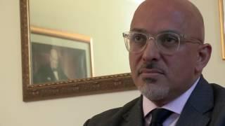 Nadhim Zahawi, MP for Stratford-on-Avon, talks to the Stratford Herald
