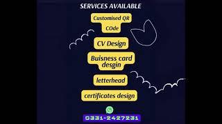 Services Available | CV making | visiting card | customized QR codes #shorts #youtubeshorts