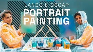 Lando Norris and Oscar Piastri take on Portrait Painting