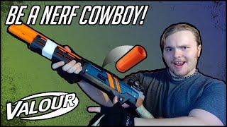 NERF COWBOY ACTION! MHP/Shellington Blasters LEVER ACTION NERF GUN!