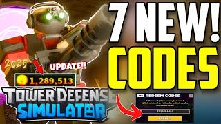 UPDATE!! *NEW*️ CODESTOWER DEFENSE SIMULATOR ROBLOX CODES 2025  TDS CODES 2025-TOWER DEFENSE CODES