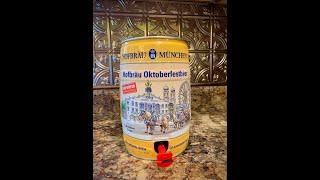 Day 26 Beer Review: Oktoberfest, Hofbrauhaus (Mini Keg Madness!!)  German Beer 