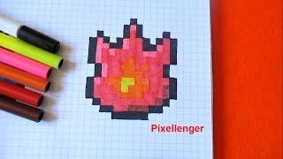 How to draw Flame Pixel Art #Flame , #Pixelart, #howtodraw