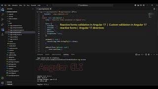 Reactive forms validation in Angular 17 | Custom validation in reactive form | Angular 17 directives