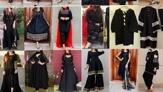 black dress designing ideas|ayesha's stitching ideas 